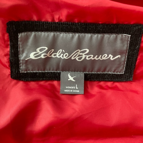 Women’s Large Eddie Bauer Red Buffalo Check Vest Like New - Picture 9 of 9